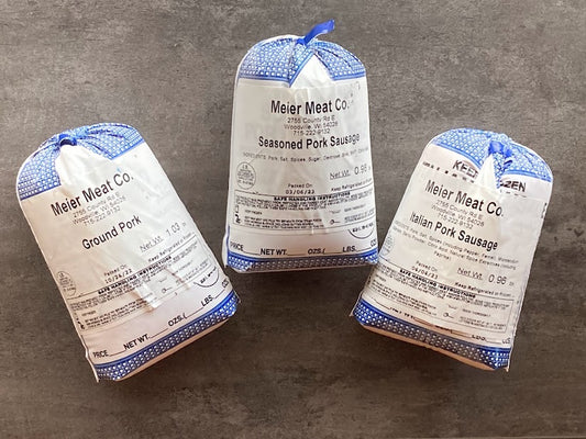 Ground Pork Sampler - Regular, Seasoned, and Italian